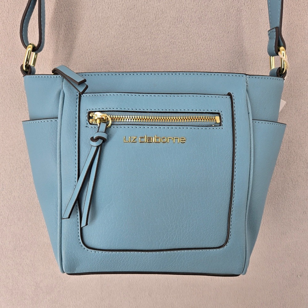 Liz Claiborne NWT Chambray Lola 2.0 Crossbody Bag Coastal Minimalist